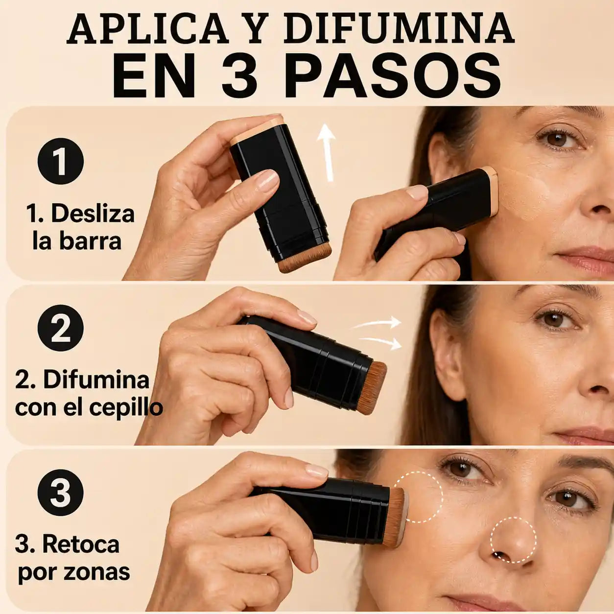 Modo de uso de la base O'Cheal en barra en tres pasos