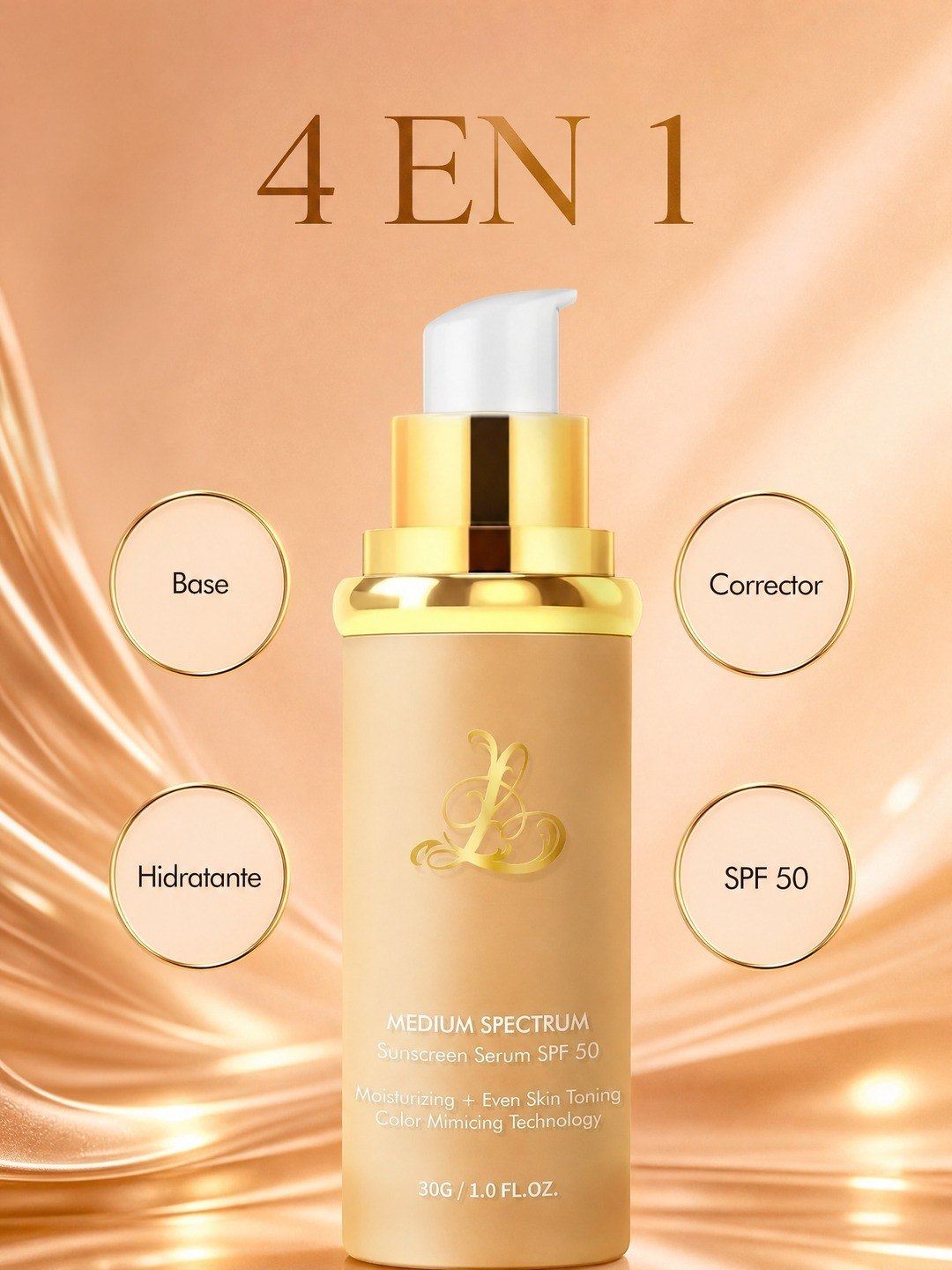 Base, corrector, hidratante y SPF 50 en uno