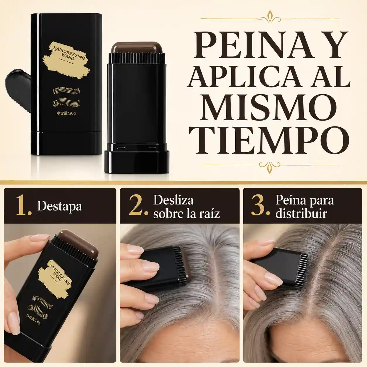 Modo de uso de la barra cubrecanas en tres pasos