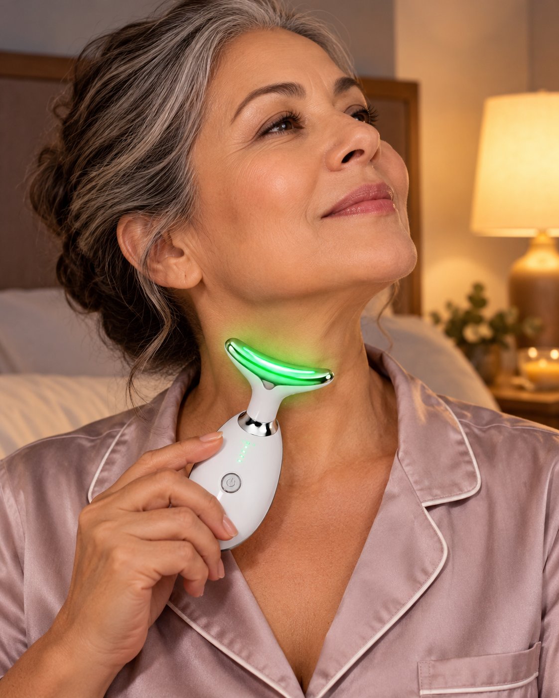 Rutina de masaje en el cuello antes de dormir