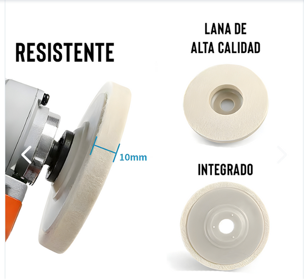 Disco De Pulido De Lana X 5 Piezas