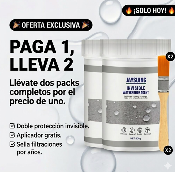 Sellador Impermeabilizante Invisible · Combo 2 Unidades + Brocha