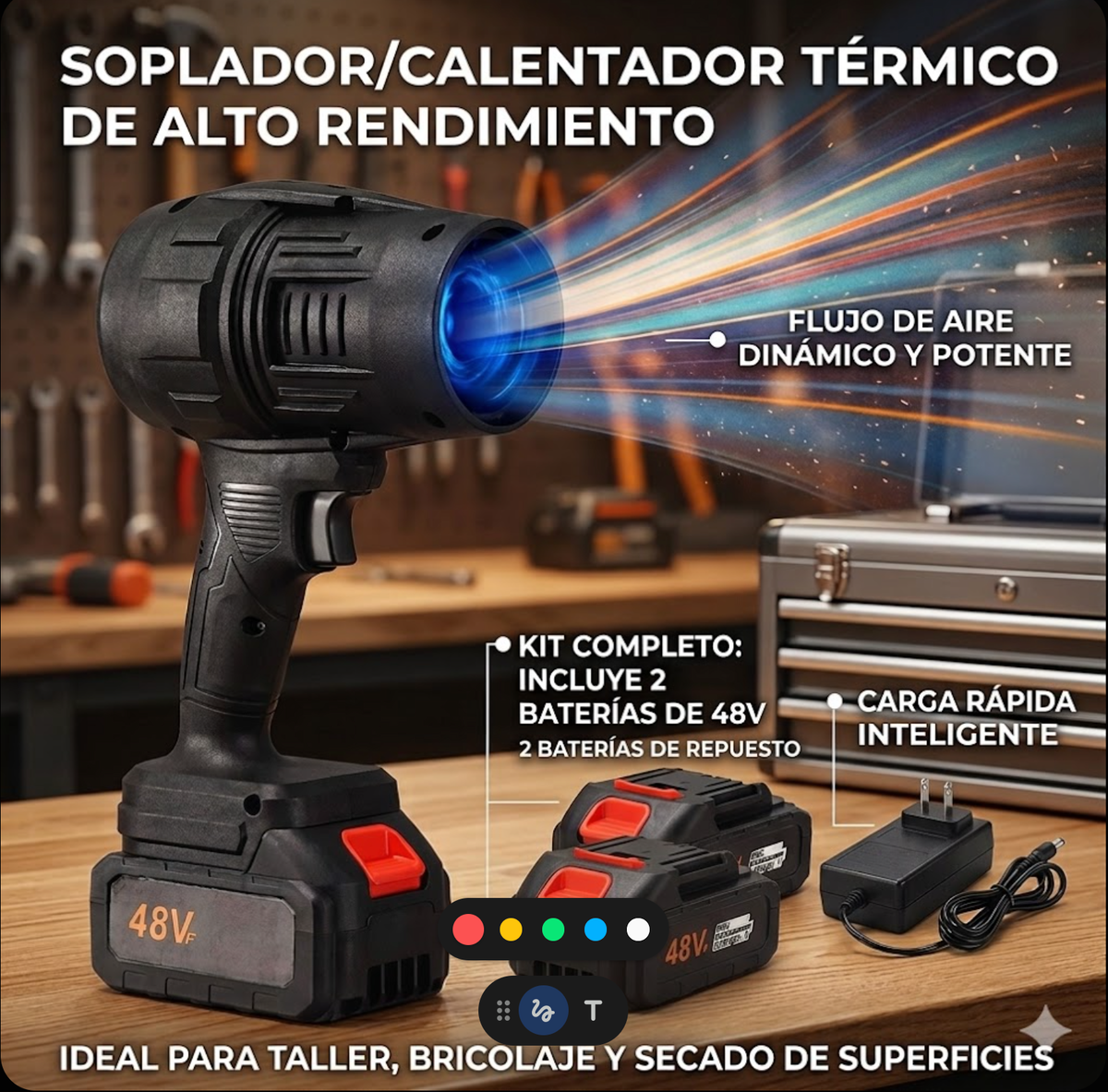 Soplador 2 Bateris turbina
