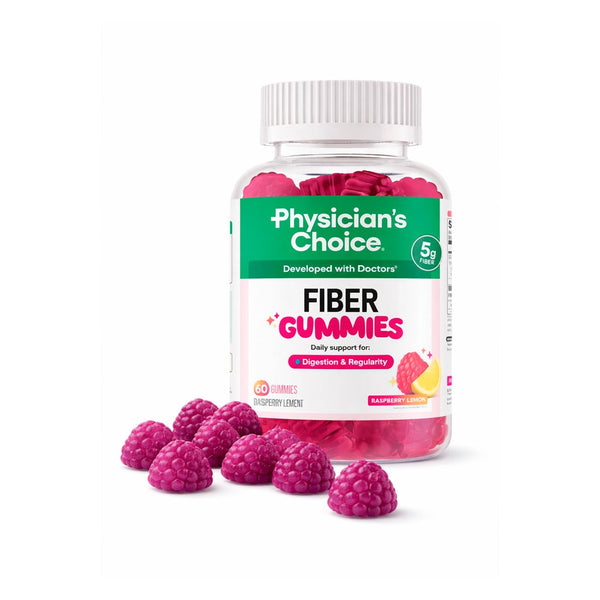 Fiber Gummies Physician's Choice · Fibra Prebiótica 5 g · 60 Gomitas