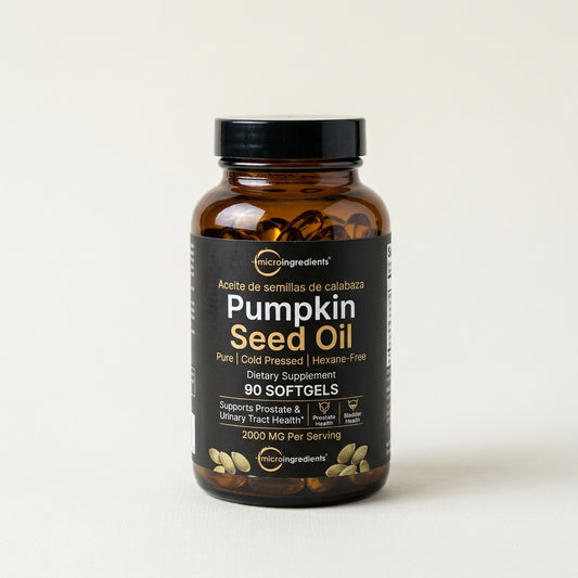 Aceite de semillas de calabaza Microingredients · Pumpkin Seed Oil · 90 cápsulas · salud masculina · imagen de perfil