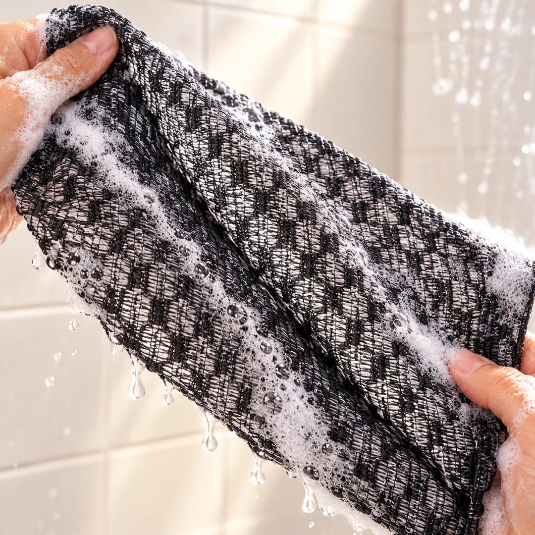 Tejido de nylon con relieve de la toalla exfoliante