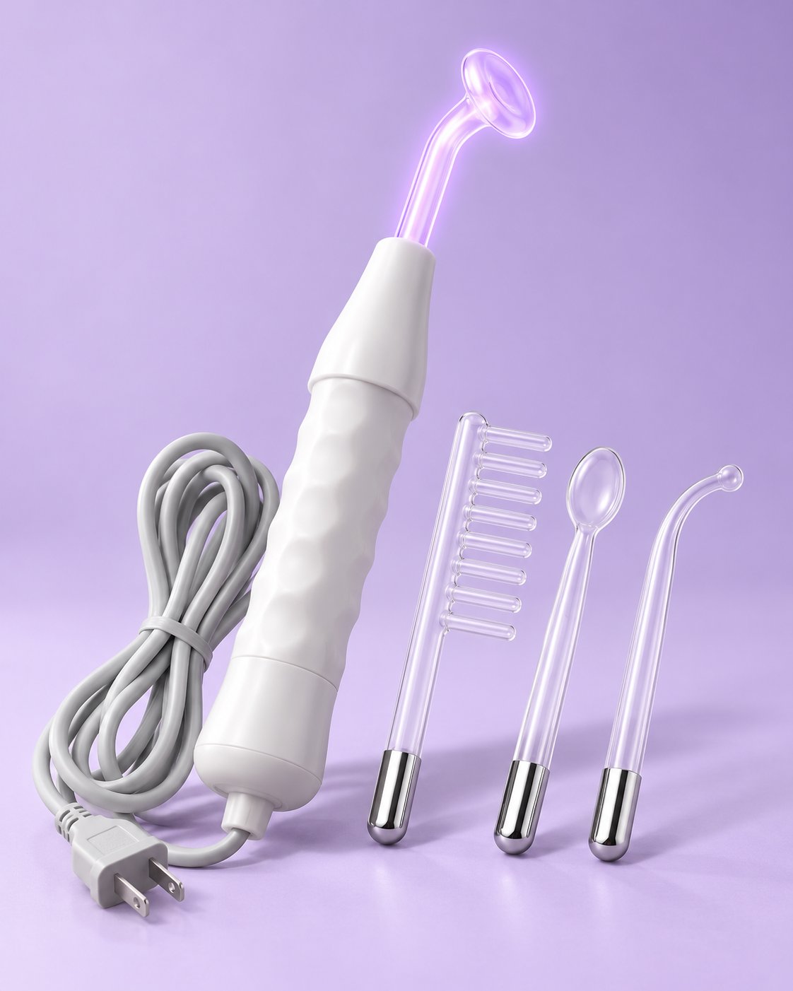 Alta frecuencia portátil con sus 4 accesorios de vidrio