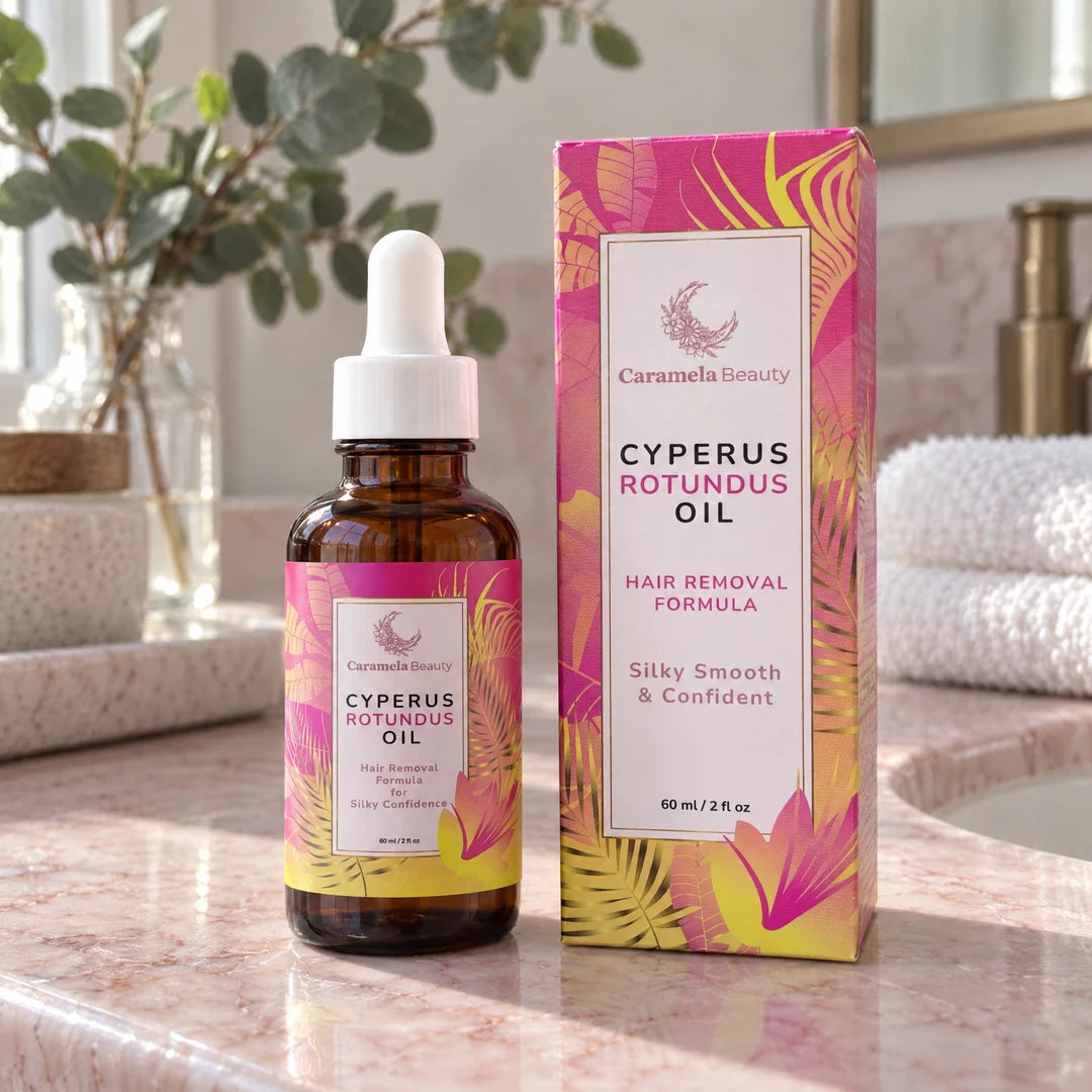 Aceite Cyperus Rotundus con gotero y su caja