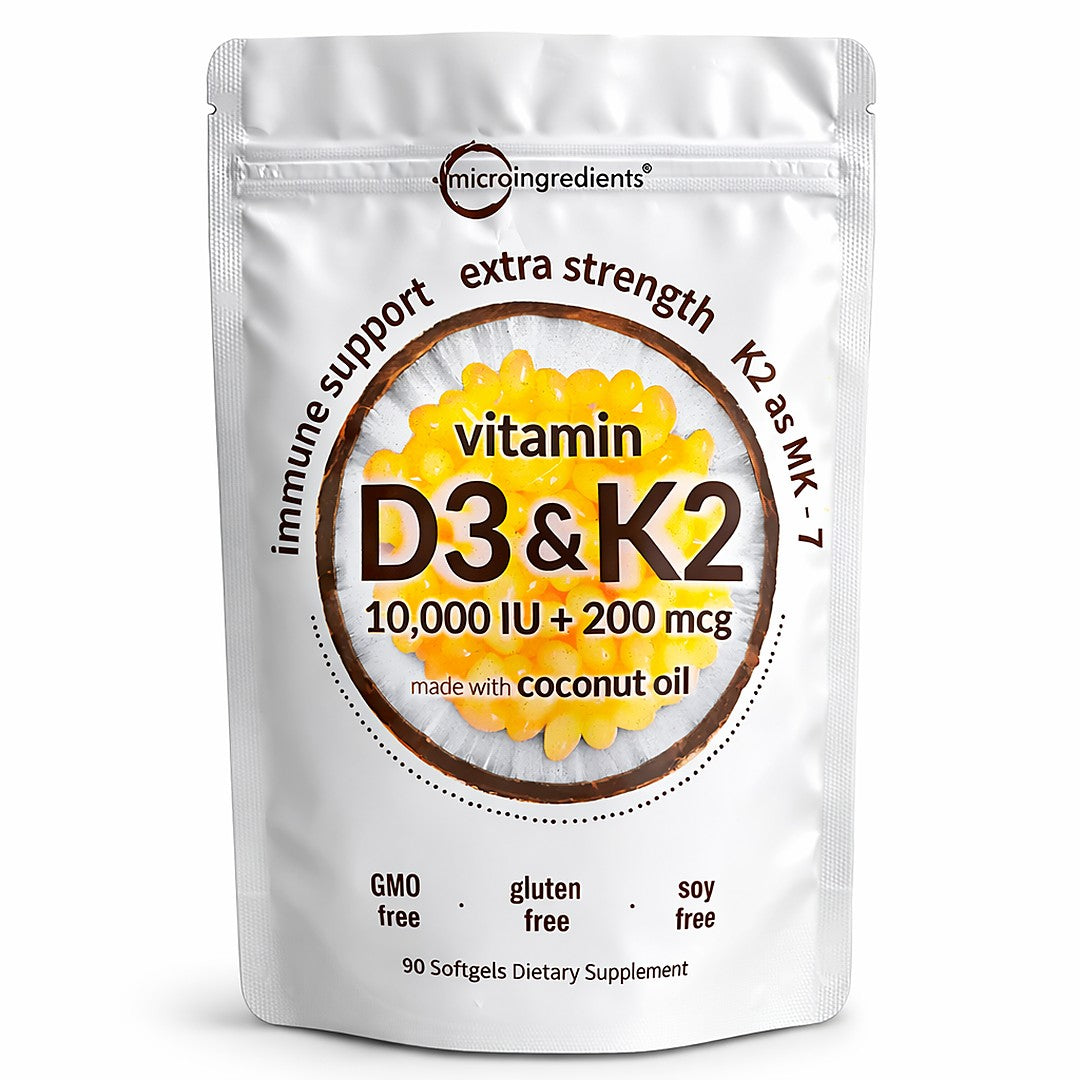 Vitamina D3 + K2 MK-7 · bolsa de 90 softgels