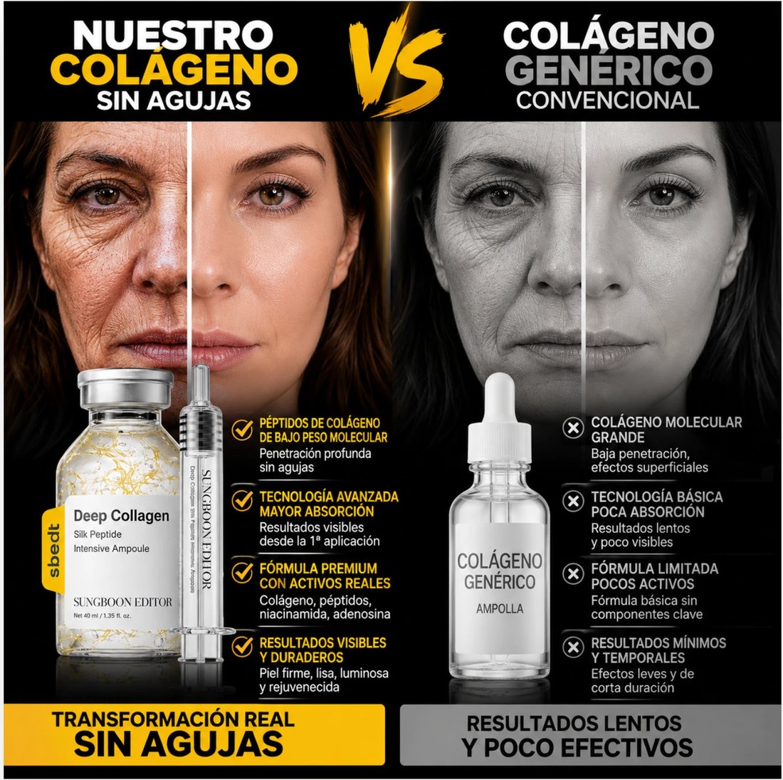 Deep Collagen vs colágeno genérico