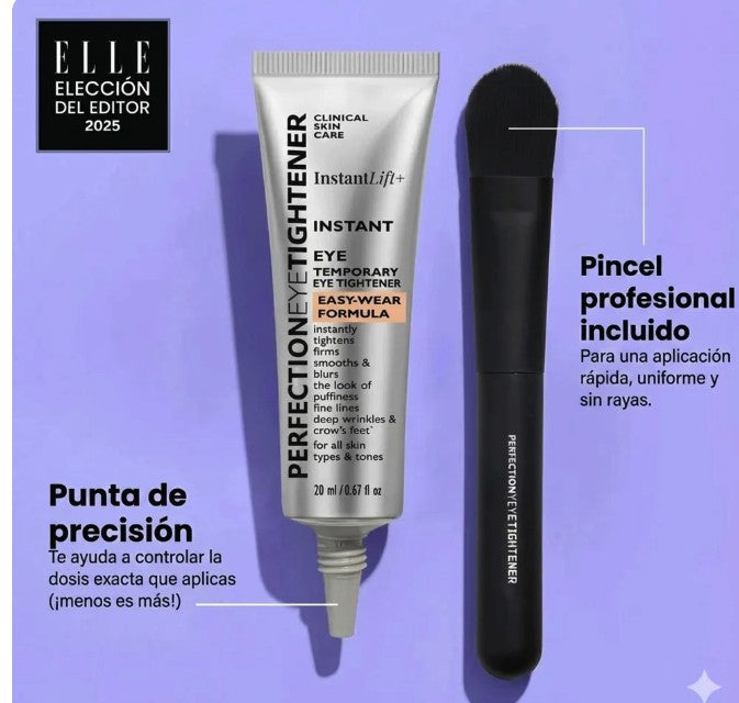 Crema Tensora de Ojos · punta de precisión y brocha profesional