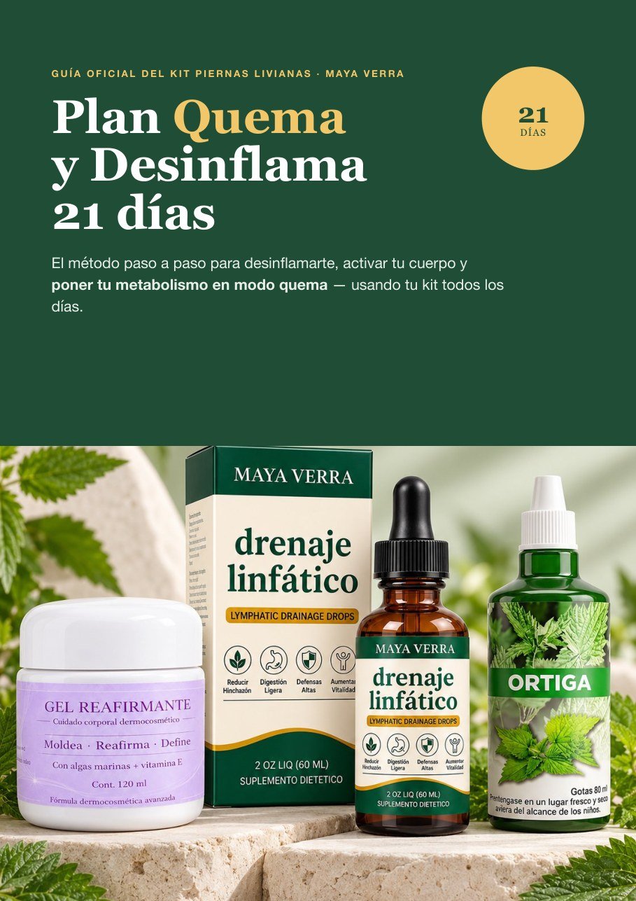 Tu guía de regalo: Plan Quema y Desinflama 21 días