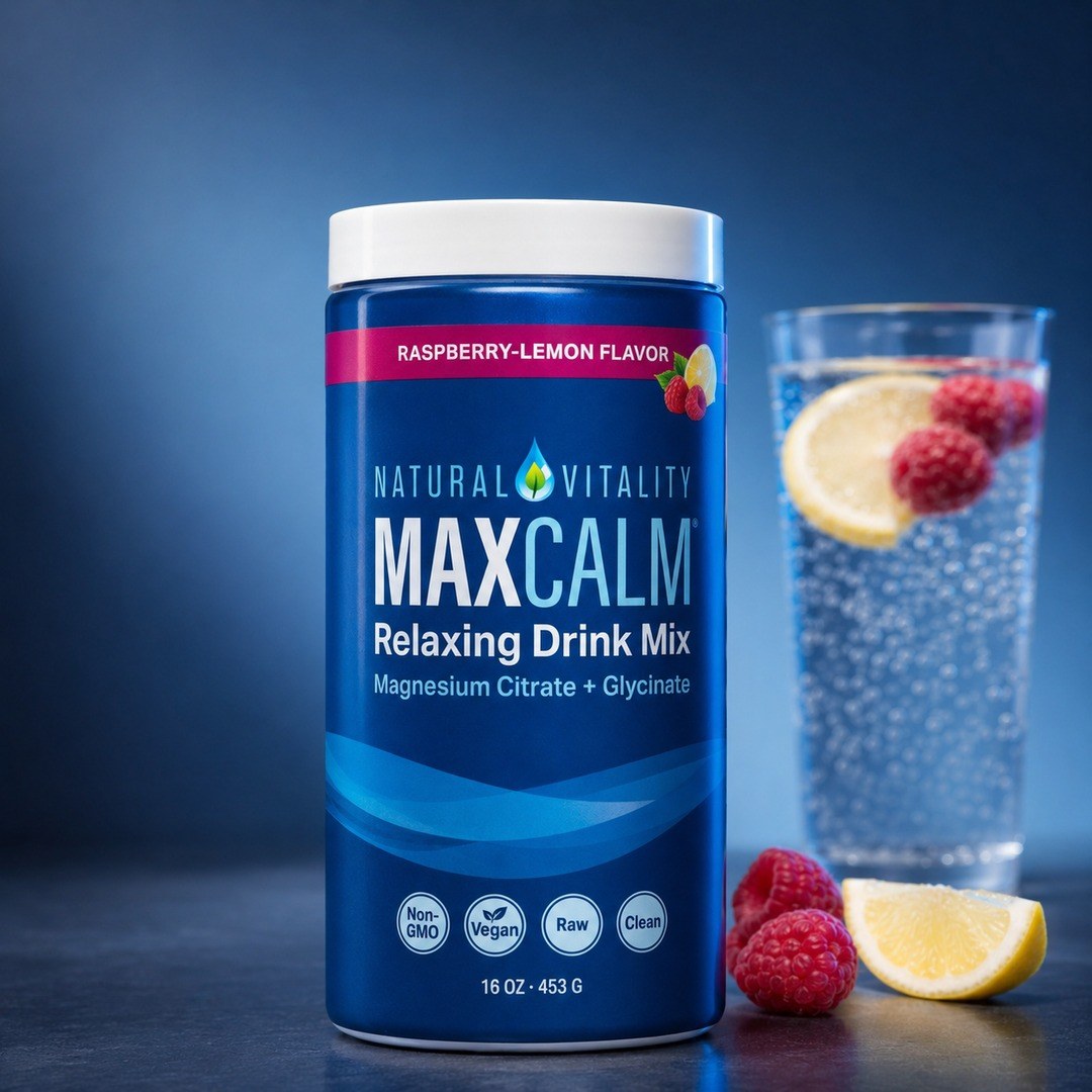 MaxCalm · magnesio citrato + glicinato · 453 g