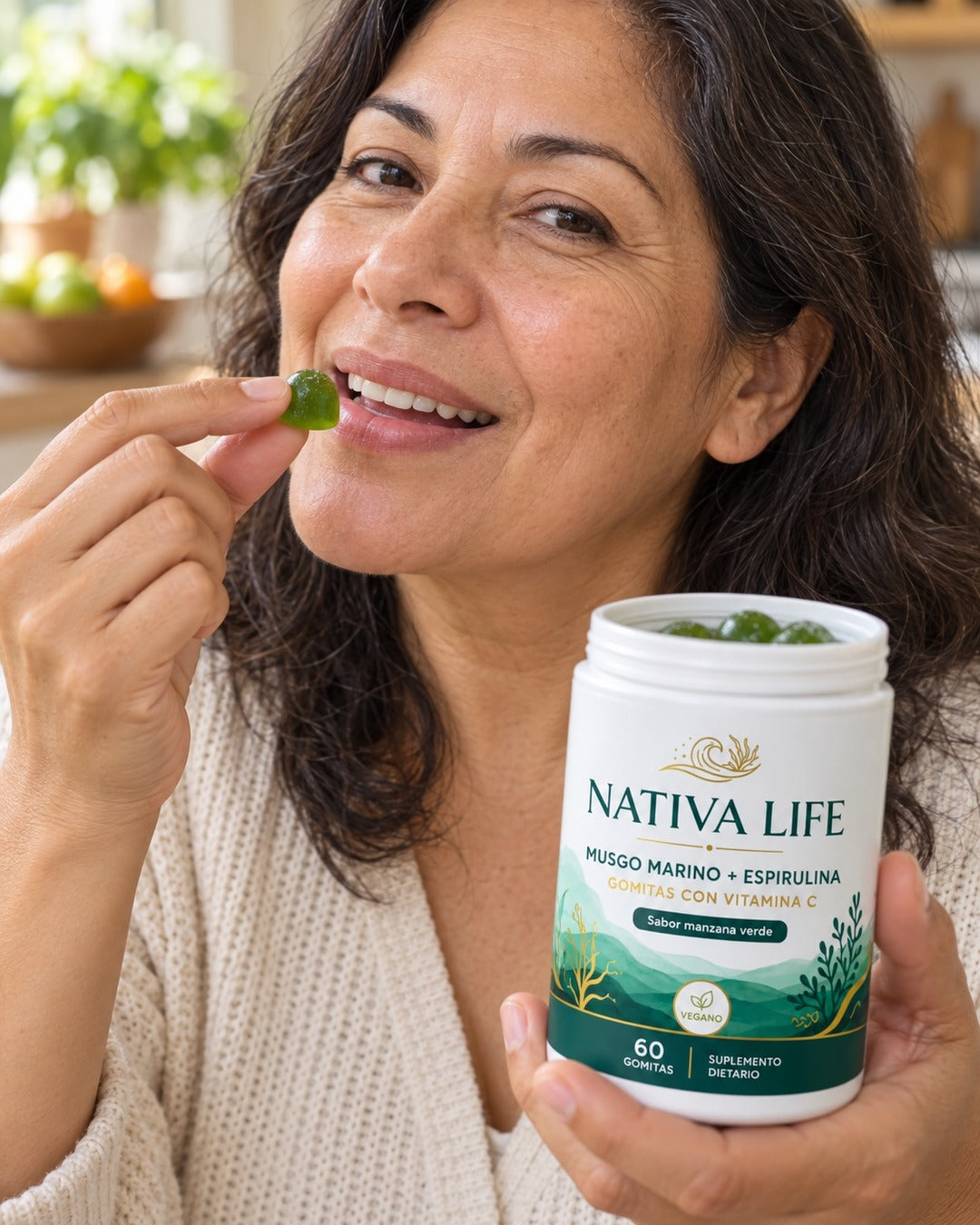 Una gomita de manzana verde, no una cucharada de jarabe
