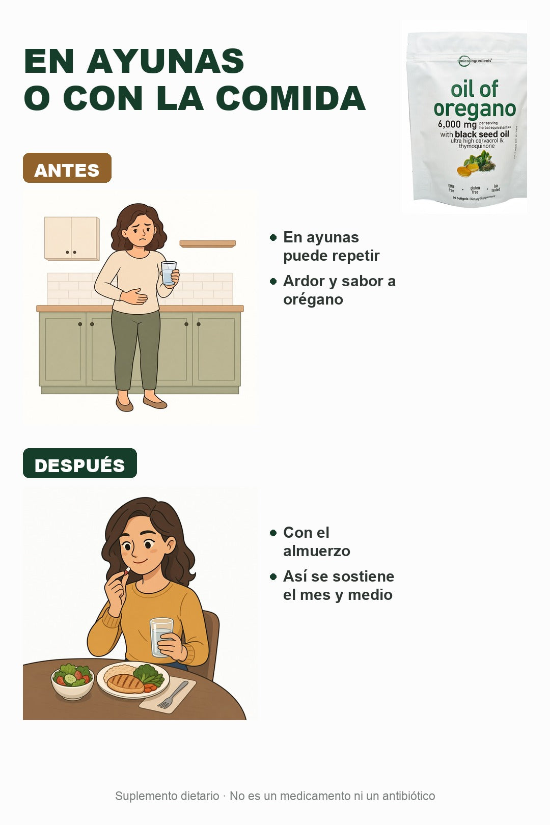 En ayunas puede repetir; con el almuerzo se sostiene