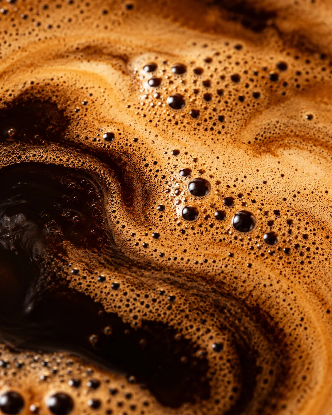 Crema de café recién preparado