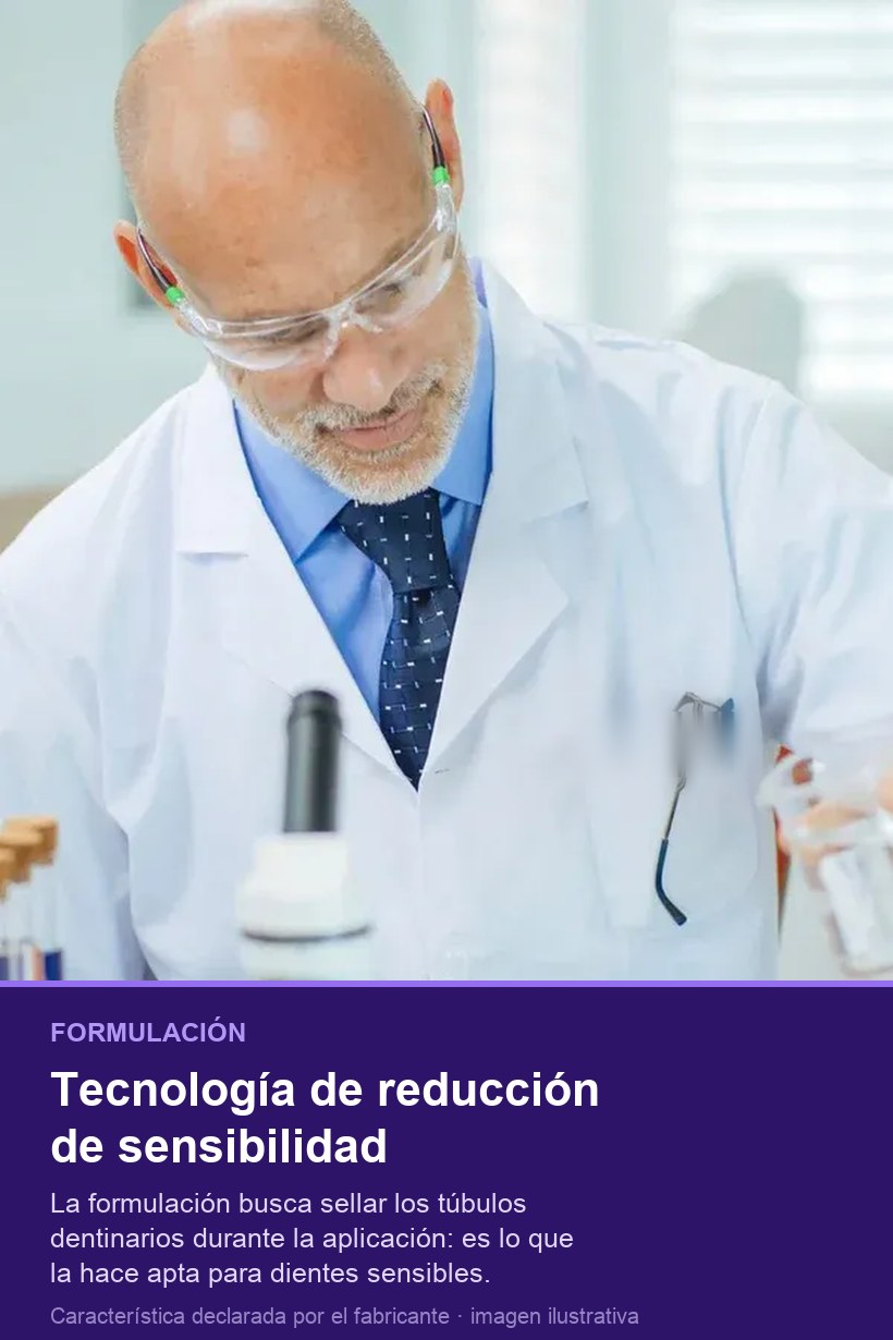 Formulación con tecnología de reducción de sensibilidad · imagen ilustrativa de laboratorio