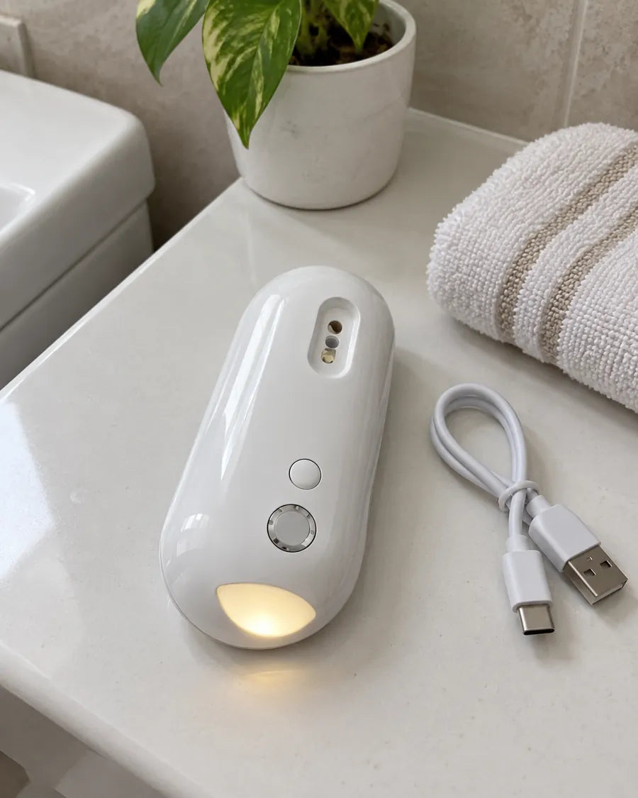 LumiSafe con su cable USB de carga